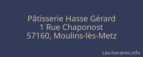 Pâtisserie Hasse Gérard