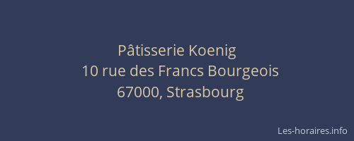 Pâtisserie Koenig
