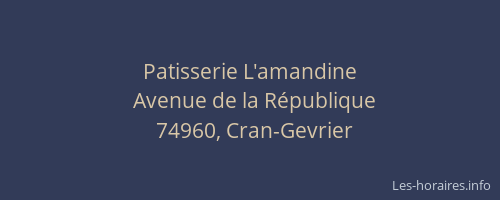 Patisserie L'amandine