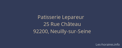 Patisserie Lepareur