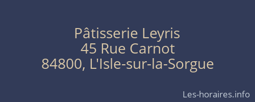 Pâtisserie Leyris