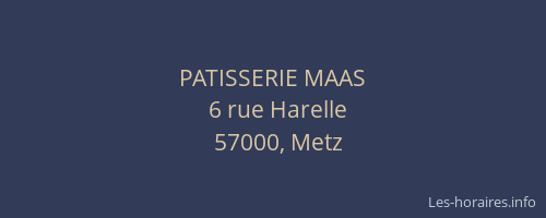 PATISSERIE MAAS