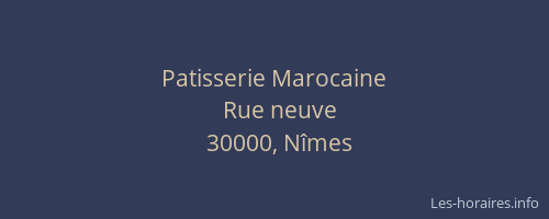 Patisserie Marocaine