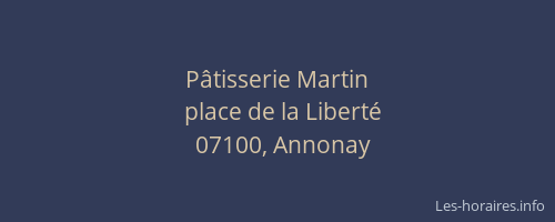 Pâtisserie Martin