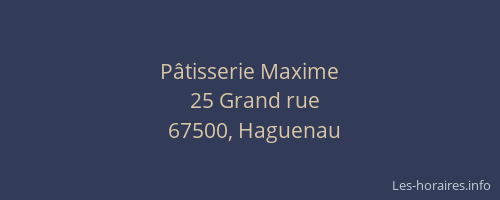 Pâtisserie Maxime
