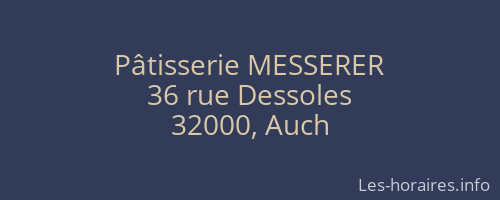 Pâtisserie MESSERER
