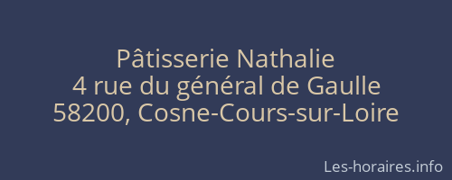 Pâtisserie Nathalie