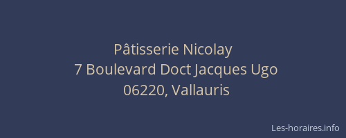 Pâtisserie Nicolay