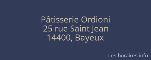 Pâtisserie Ordioni