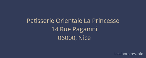 Patisserie Orientale La Princesse