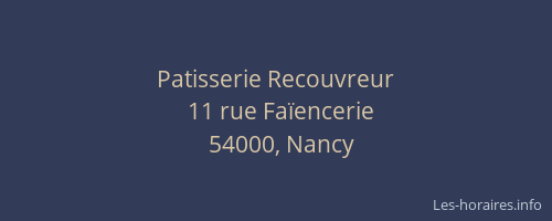 Patisserie Recouvreur