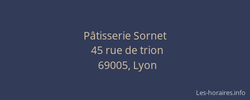 Pâtisserie Sornet