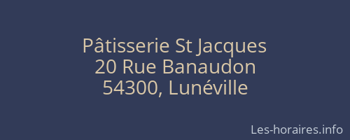 Pâtisserie St Jacques