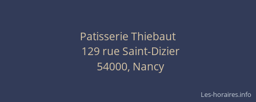 Patisserie Thiebaut