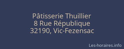 Pâtisserie Thuillier