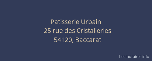 Patisserie Urbain