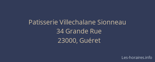 Patisserie Villechalane Sionneau
