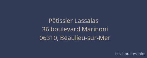 Pâtissier Lassalas