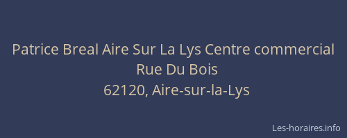Patrice Breal Aire Sur La Lys Centre commercial