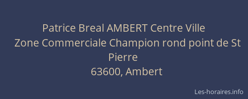 Patrice Breal AMBERT Centre Ville