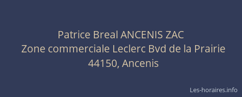 Patrice Breal ANCENIS ZAC