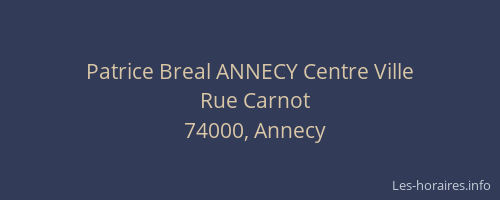 Patrice Breal ANNECY Centre Ville