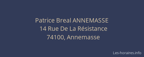 Patrice Breal ANNEMASSE