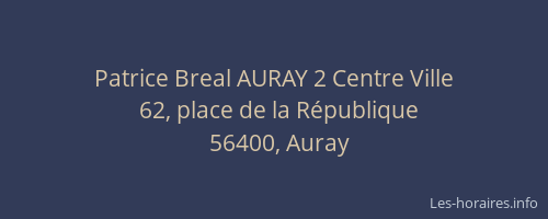 Patrice Breal AURAY 2 Centre Ville