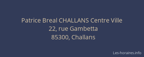 Patrice Breal CHALLANS Centre Ville