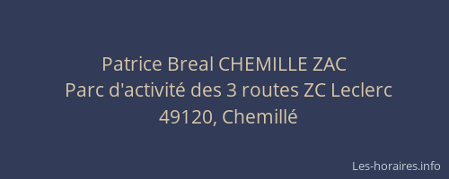 Patrice Breal CHEMILLE ZAC