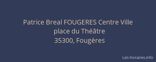 Patrice Breal FOUGERES Centre Ville