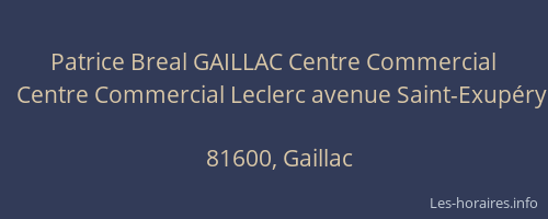 Patrice Breal GAILLAC Centre Commercial