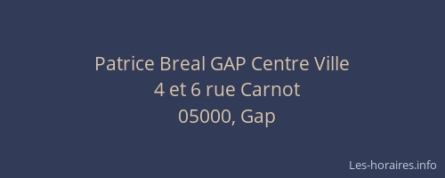 Patrice Breal GAP Centre Ville