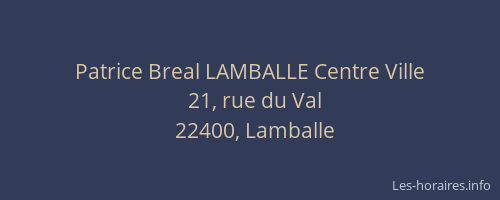 Patrice Breal LAMBALLE Centre Ville