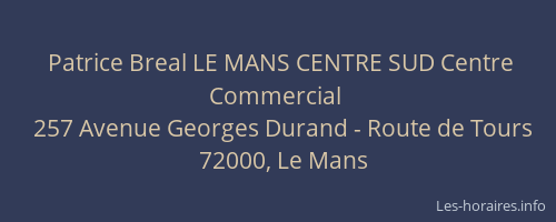 Patrice Breal LE MANS CENTRE SUD Centre Commercial