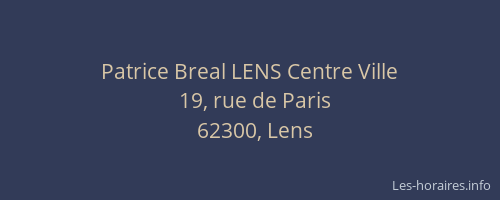 Patrice Breal LENS Centre Ville