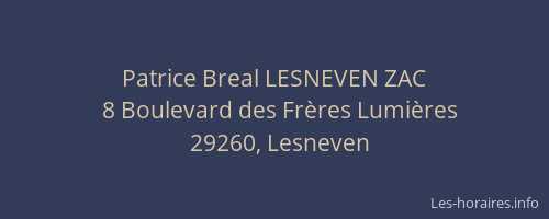 Patrice Breal LESNEVEN ZAC