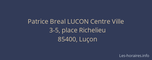 Patrice Breal LUCON Centre Ville