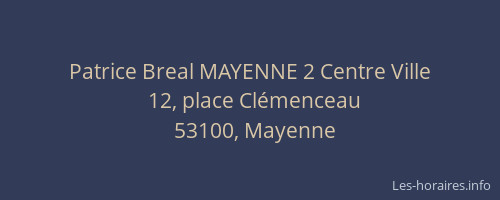 Patrice Breal MAYENNE 2 Centre Ville