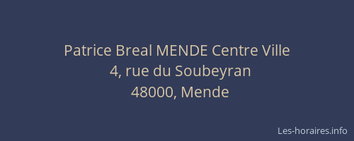 Patrice Breal MENDE Centre Ville