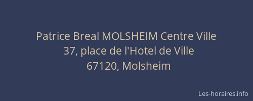 Patrice Breal MOLSHEIM Centre Ville