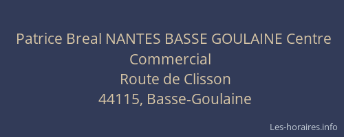 Patrice Breal NANTES BASSE GOULAINE Centre Commercial