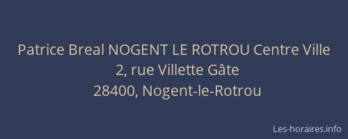 Patrice Breal NOGENT LE ROTROU Centre Ville