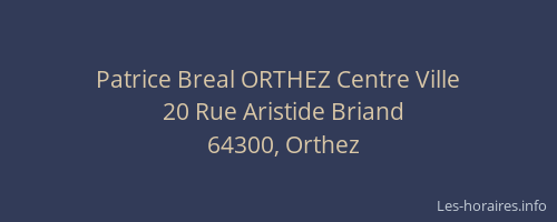 Patrice Breal ORTHEZ Centre Ville