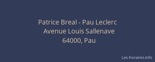 Patrice Breal - Pau Leclerc