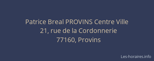 Patrice Breal PROVINS Centre Ville