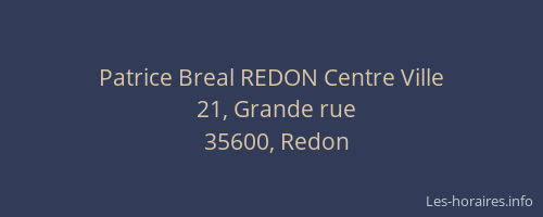 Patrice Breal REDON Centre Ville