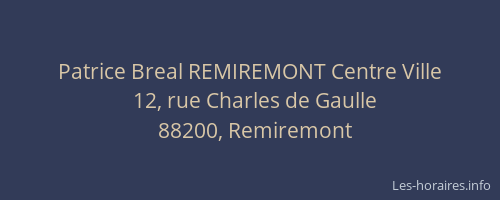 Patrice Breal REMIREMONT Centre Ville
