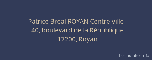 Patrice Breal ROYAN Centre Ville