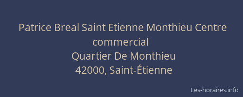 Patrice Breal Saint Etienne Monthieu Centre commercial